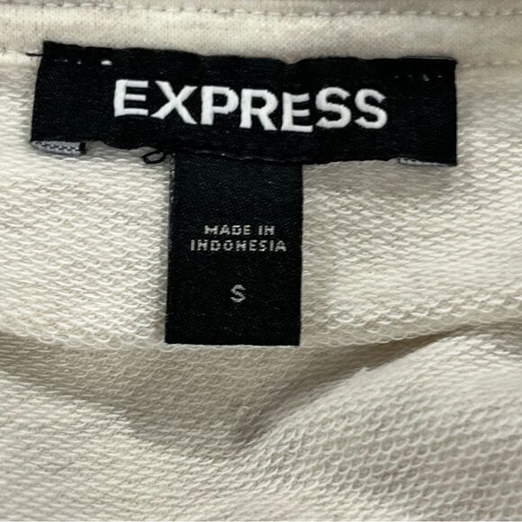 Express short sleeve Cream Ruched T-Shirt Dress - Picture 8 of 12